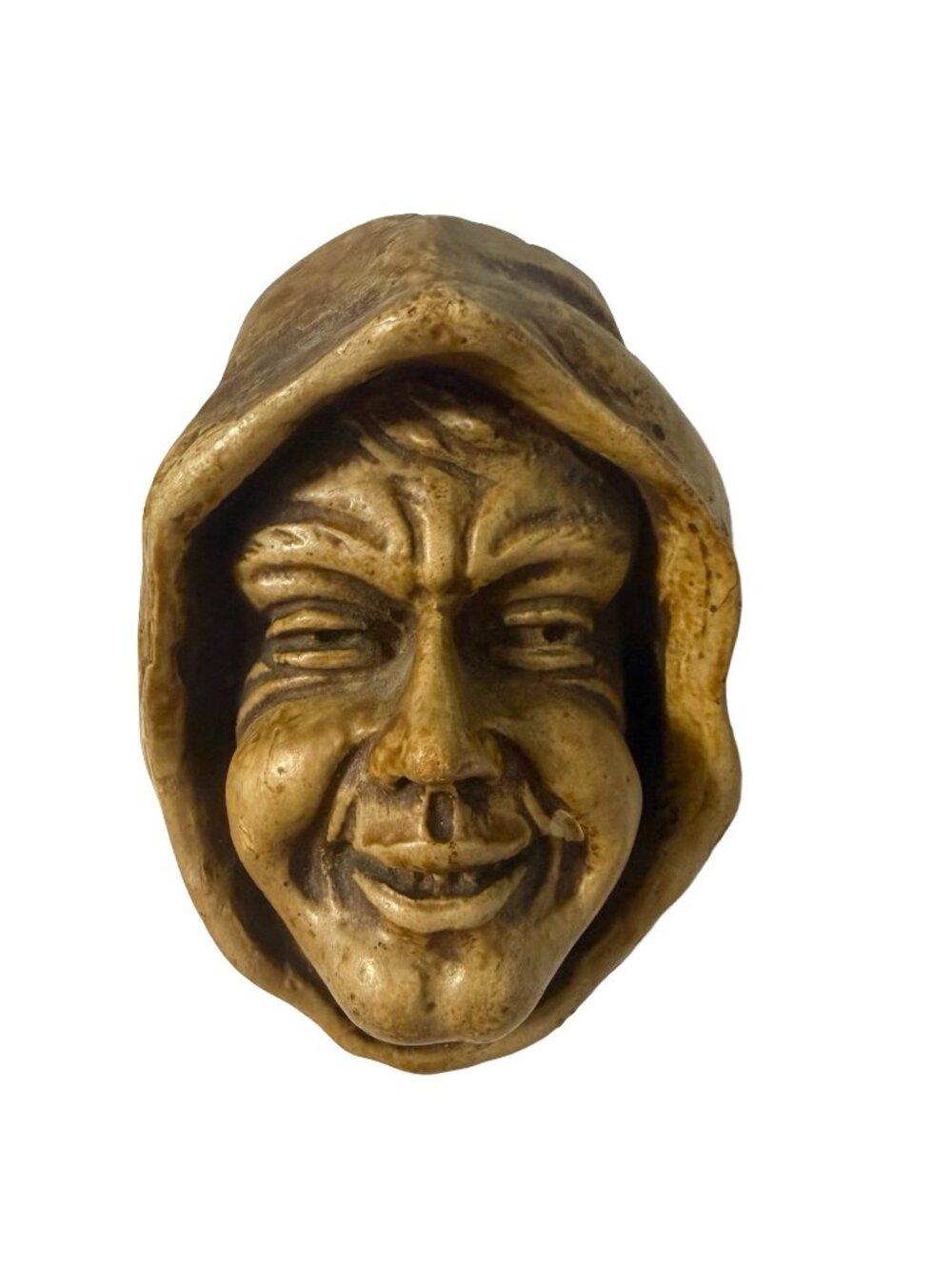 Vintage Hooded Monk Character Wall Hanging Tealight Holder Folk Art Decor